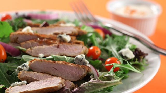 Buffalo-Style Pork Tenderloin Salad