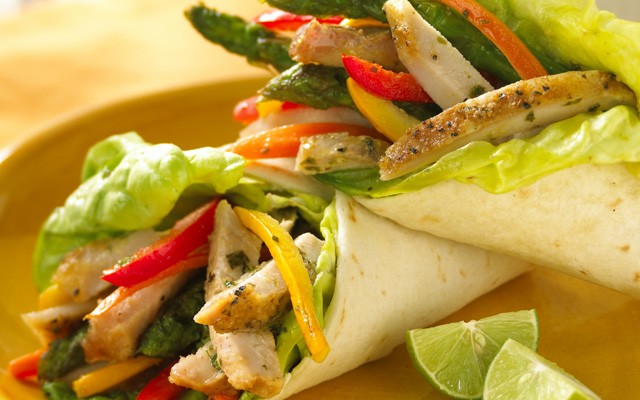 Pork and Veggie Wraps