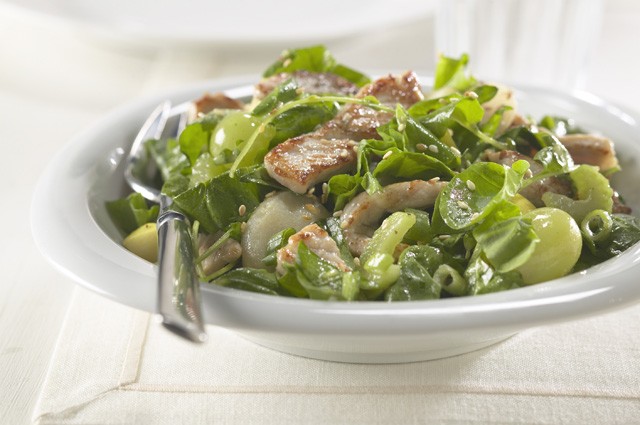 Pork and Spinach Salad